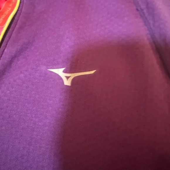 Mizuno Women Purple Breath Thermo Running Quarter Zip Pullover Medium - Picture 6 of 10